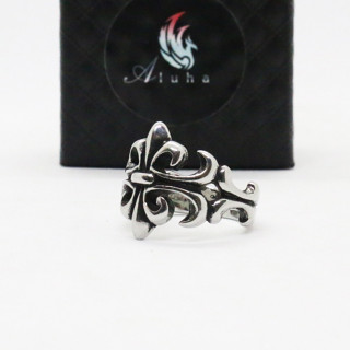  Nhẫn Titan không rỉ họa tiết hoa Iris nhẫn cá tính hiphop rock có size nhỏ - R094 - s6 - Aluha 