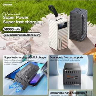  Pin sạc dự phòng siêu nhanh 50.000mah REMAX Container RPP-161 sạc cùng lúc 5 máy typec IN OUT 