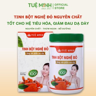  Tinh bột nghệ đỏ nguyên chất Tuệ Minh giảm viêm loét dạ dày tốt cho hệ tiêu hóa 500gr 