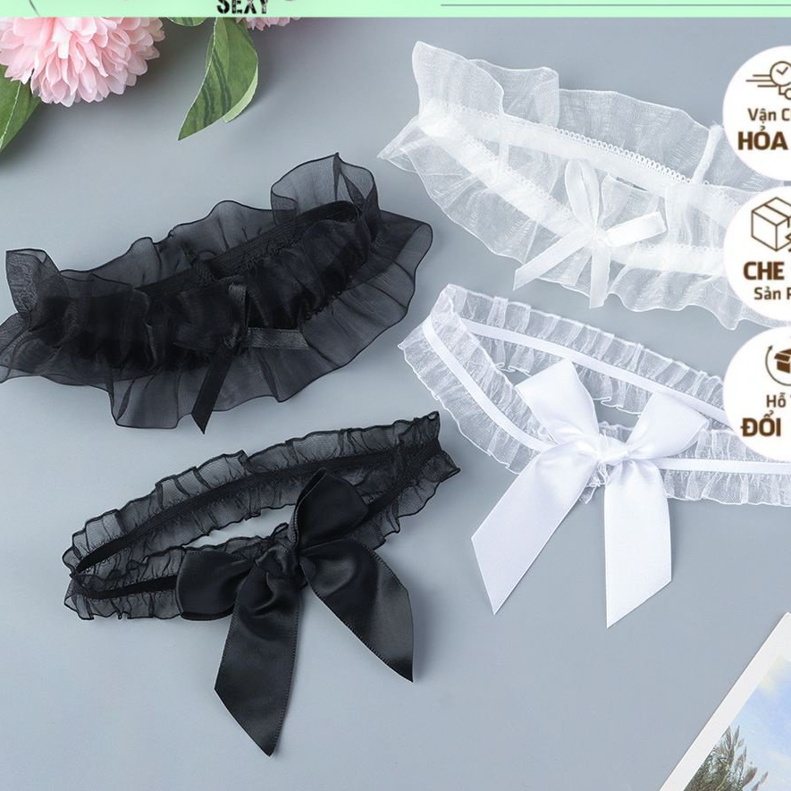 [HỎA TỐC 1H] [CHE TÊN SP] Vòng ren đeo đùi co giãn thắt nơ quyến rũ thời trang cho cô dâu LC001 - LC002 - KELLYWANG