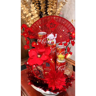 Sét tháp phụ kiện trang trí tết . Tháp bánh , nước deco trang trí tết