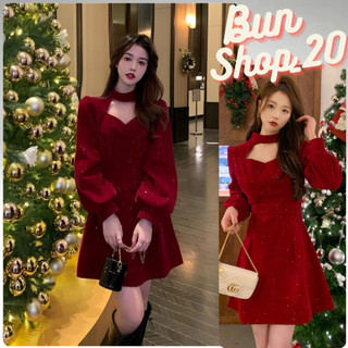 Váy tiểu thư - Đầm nhung cực xinh cho các nàng đón lễ Noel và Tết năm nay Bun Shop20