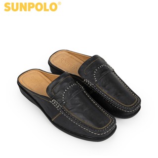  Giày sục nam Da bò cao cấp SUNPOLO SPO003 