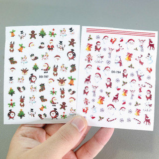 Sticker dán móng, sticker nail, miếng dán móng tay 3D nail sticker (giáng sinh)