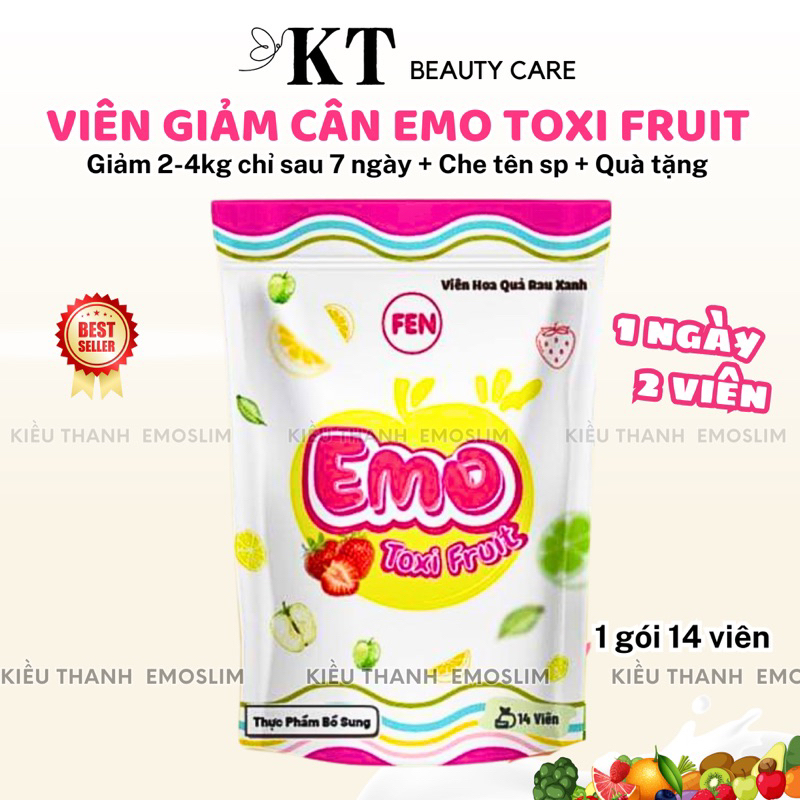 VIÊN GIẢM CÂN EMO TOXI FRUIT - giam can cap toc chi sau 7 ngày hỗ trợ Giảm Cân chính hãng emoslim