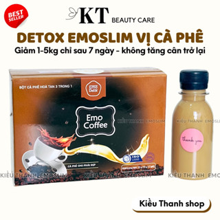 Cafe giảm cân - Emo coffee giảm mỡ bụng EMOSLIM [Freeship+Quà] / Giảm nhanh 2-4kg chỉ sau 7 ngày/ Tặng chai pha 100ml