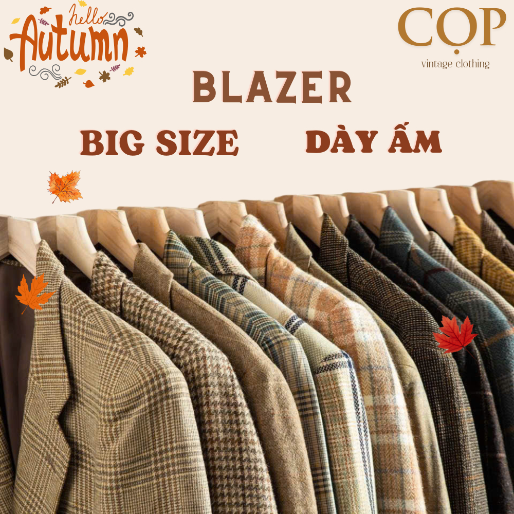 Áo Vest / Blazer Hiệu dày dặn, ấm áp oversize style,vintage, công sở Nhật,Hàn -secondhand (2hand)[𝐅𝐑𝐄𝐄 𝐒𝐇𝐈𝐏]