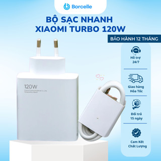 Bộ sạc Xiaomi Sạc 120W Sạc Nhanh Tăng Áp Cho Xiaomi 14/13/ 12Pro Lite Redmi Note K70/K60/K50/12/11Pro...