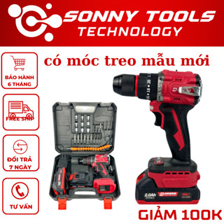 Máy khoan pin DRAMA D-5521 Động cơ Không chổi than, 13ly 3 Chức năng, Có khóa trục và điều tốc siêu mượt