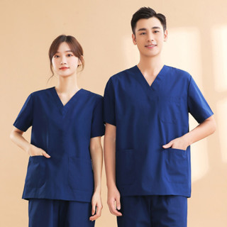 Đồng phục Spa nhiều màu Vải Lon Co giãn, Bộ quần áo y tế, Áo blouse dược sĩ, Bộ Scrubs bác sĩ