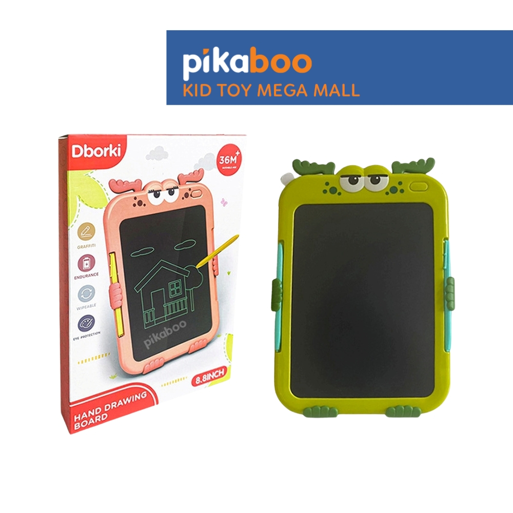 Bảng Vẽ Điện Tử Tự Xóa Thông Minh Lcd Cao Cấp Pikaboo Giúp Cho Bé Tập Vẽ Và Viết, Chất Liệu An Toàn