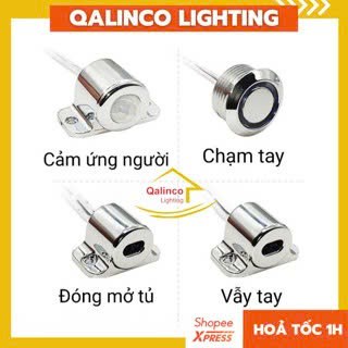 Công tắc cảm biến chạm tay, vẫy tay, chuyển động, đóng mở 12V - 24v 60W, công tắc cảm ứng màu đen cao cấp BH 2 năm