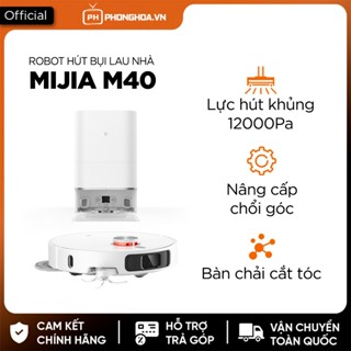 Tặng nước lau-Robot hút bụi lau nhà Xiaomi Mijia M40/ M30 Pro/ M30S- giặt, sấy giẻ tự động- bản nội địa