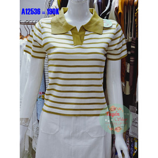 Áo len croptop cổ SM xẻ