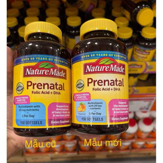 [Chính Hãng - Đi Air -DATE 4/27]Bổ bầu dành cho bà bầu Nature Made Prenatal Multi + DHA 200mg Mỹ