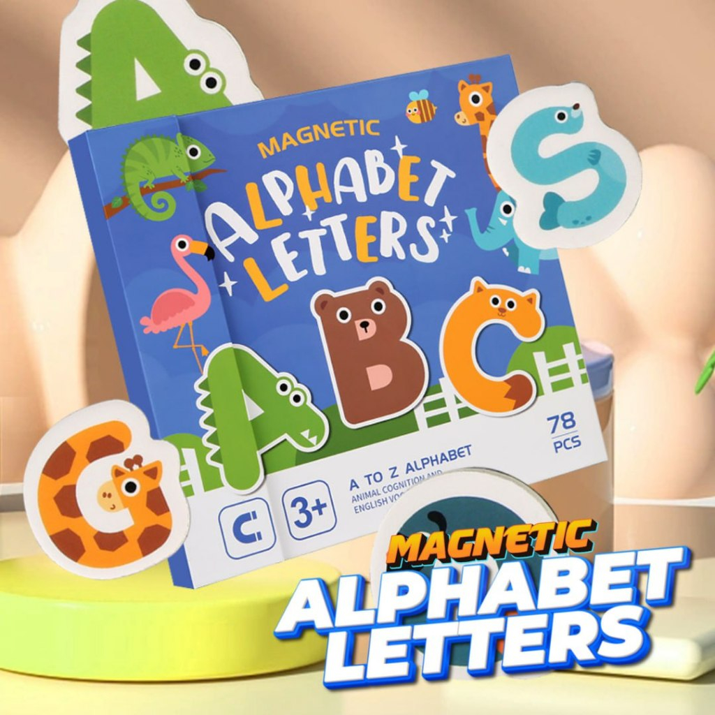 Đồ Chơi Giáo Dục Montessori HOT NHẤT 2024 - Sách Nam Châm Học Chữ Cái Cao Cấp Animal Alphabet Letter