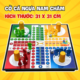 Bộ Cờ Đua Ngựa Mẫu Mới, Cờ Cá Ngựa Có Nam Châm Xịn Xò, Đồ Chơi Cờ Cá Ngựa Chính Hãng, Cờ Cá Ngựa Loại Lớn