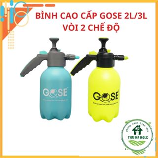 Bình tưới cây cao cấp Gose 2l/3l vòi hai chế độ phun sương phun nước có khóa tự động