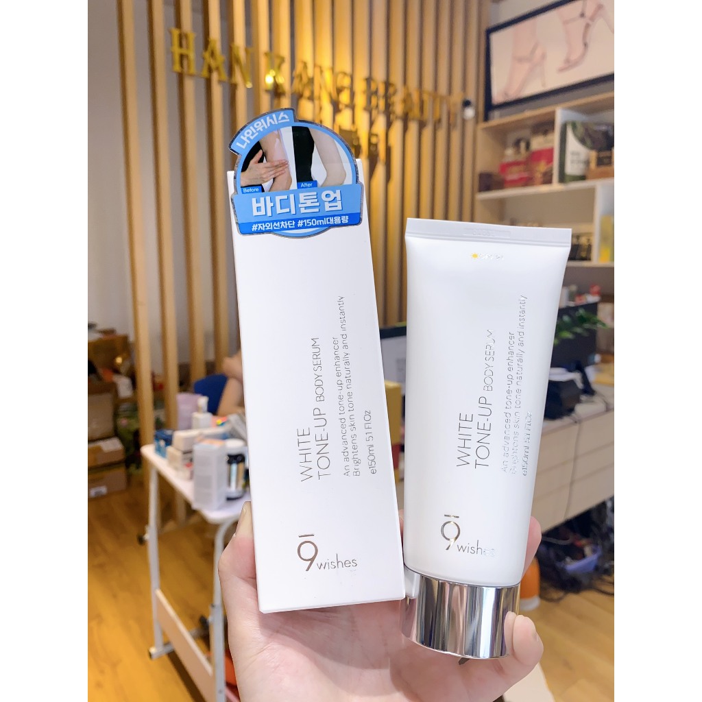 Kem dưỡng trắng body 9wishes White Tone up Body Serum 150ml