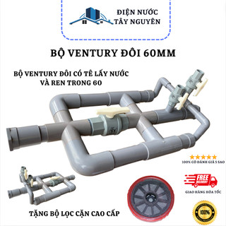 Ventury 60mm Bộ châm Phân Tự Động 60mm Bao Gồm Van 27 - Tặng Đầu Lọc Cặn - Hệ Thống Tưới Tự Động
