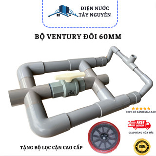 Ventury 60mm Bộ châm Phân Tự Động 60mm Bao Gồm Van 27 - Tặng Đầu Lọc Cặn - Hệ Thống Tưới Tự Động