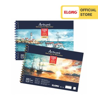  Sổ vẽ màu nước cao cấp KLONG A4+ 25% cotton 20 tờ 320GSM; MS: 787 