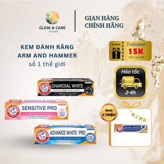   Bill Anh  Kem đánh răng Arm & Hammer có chứa Baking Soda Trắng sáng Than hoạt tính Nhạy cảm 