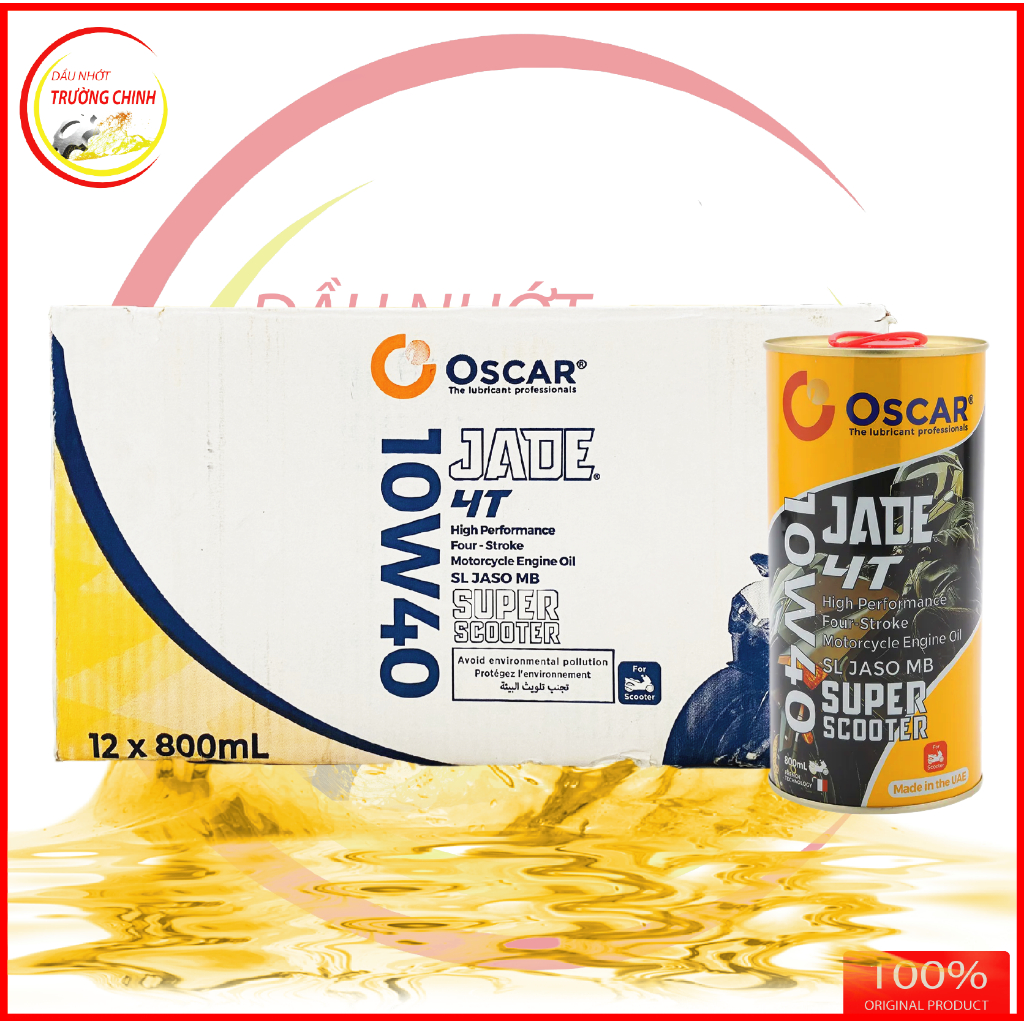 Thùng Nhớt Oscar Super Scooter tổng hợp 10W40 hàng nhập khẩu dành cho xe ga