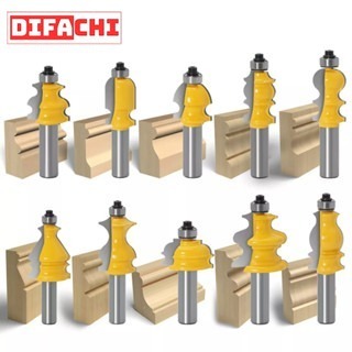 Bộ 10 mũi phay gỗ, mũi soi phào chỉ, ghép mộng 90 độ, tỉa họa tiết làm khung tranh, hộc tủ, cánh cửa