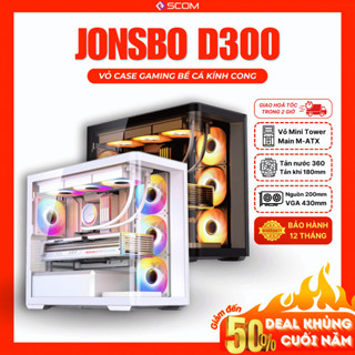 Vỏ case Mini Tower M-ATX Jonsbo D300 - Vỏ case máy tính bể cá chính hãng