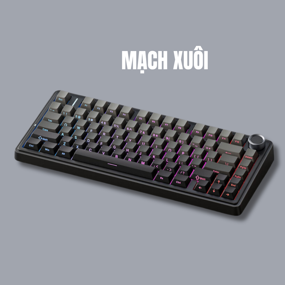 [Hàng Sẵn] Bàn phím cơ không dây Aula f75 mạch xuôi, 3 mode, hotswap, led rgb, full foam, keycap pbt double shot | BigBuy360 - bigbuy360.vn