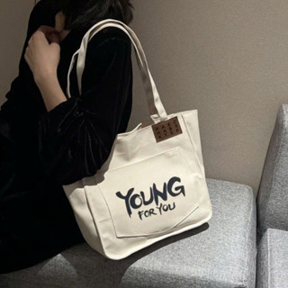 Túi tote canvas GENBAG túi đeo vai đi học unisex phong cách hàn quốc TT03