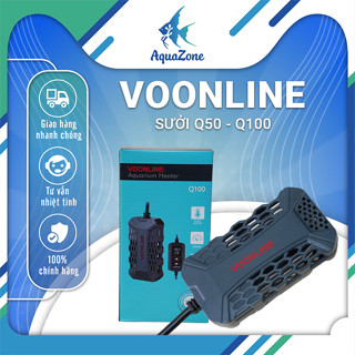  Máy sưởi bể cá VOONLINE Q50 Q100  50W-100W  sưởi ấm bể cá có tùy chỉnh nhiệt độ 