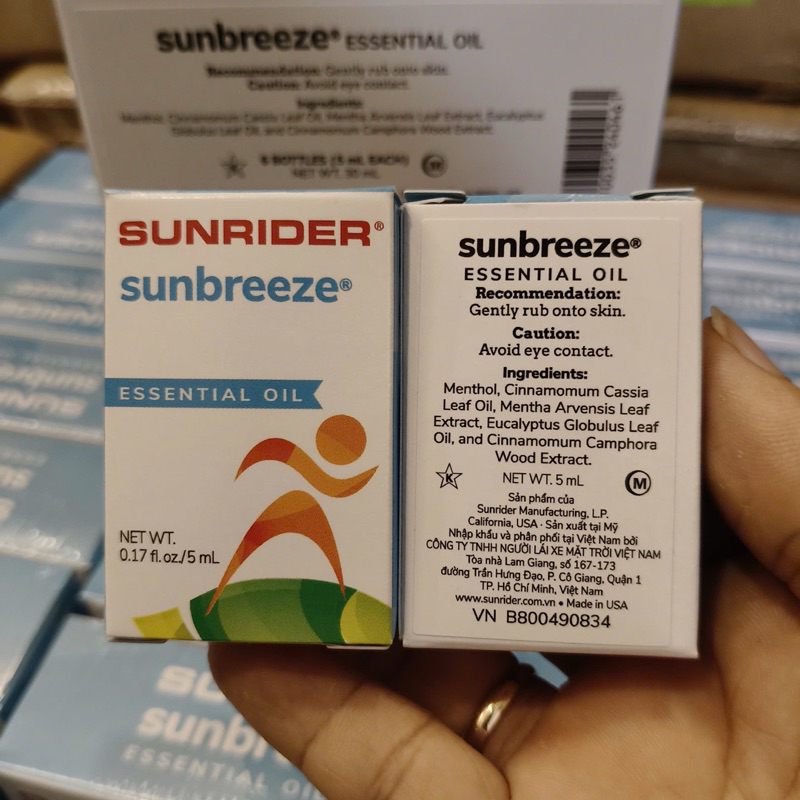 Combo 1 hộp 6 chai - Tinh dầu thần thánh mỹ Sun Breeze của tập đoàn Sunrider nhập khẩu Mỹ.
