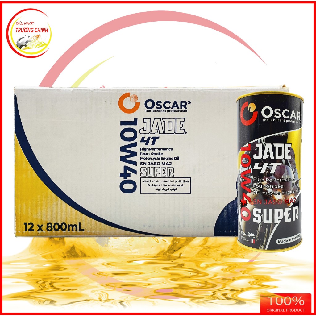 Thùng Nhớt Oscar Super tổng hợp 10W40 hàng nhập khẩu dành cho xe số