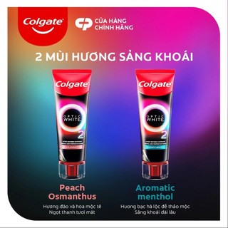 Kem Đánh Răng Colgate trắng răng Optic White Purple 100g công nghệ sắc tím, trung hòa ố vàng tức thì