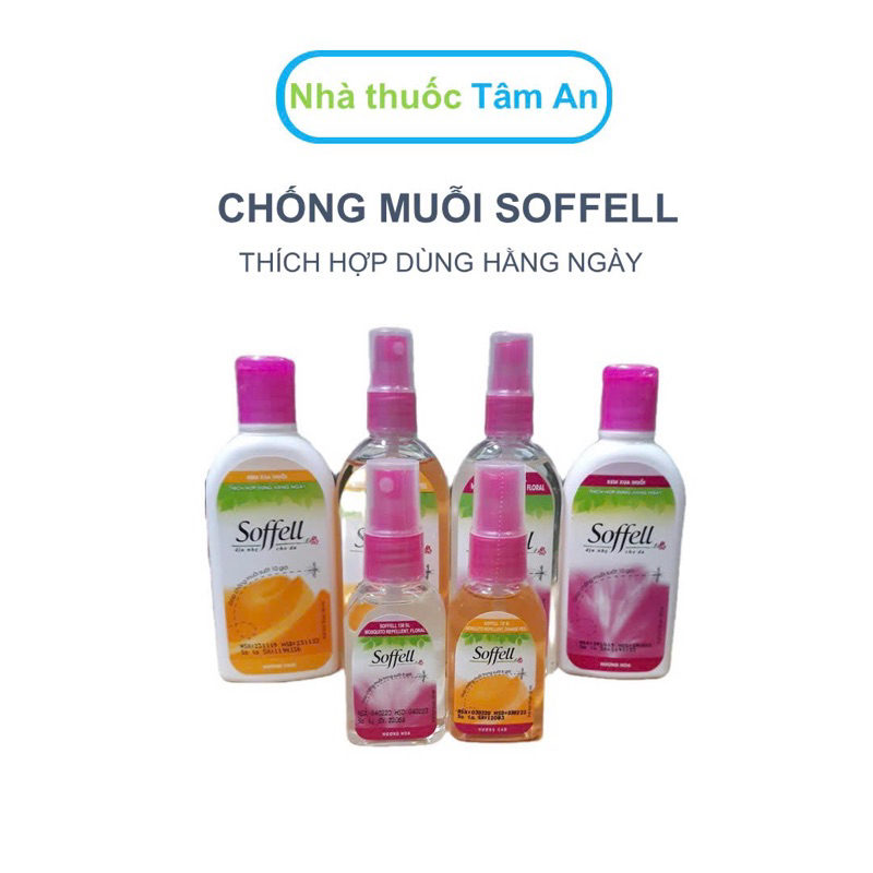 Soffell xịt muỗi chai 30ml/80ml (xịt chống muỗi trong 8 giờ)