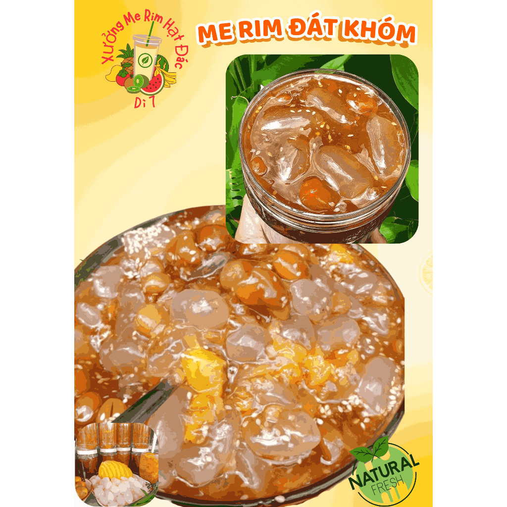 Đá Me Hạt Dẻo Rim Đác Khóm Đậm Đặc (Tặng Kèm Đậu Phộng) , Đặc Sản Miền Tây Dì 7