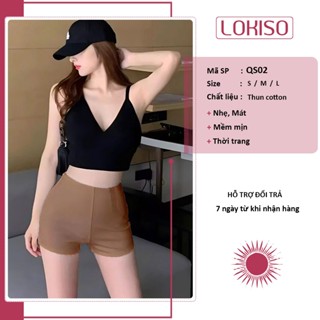  Quần Short Dance Idol Kpop Nữ Lưng Cao Thun Cotton Co Giãn 4 Chiều LOKISO QS02 