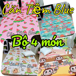 Drap giường thun LẠNH LỤA Ý, bộ 4 món đủ kích cỡ