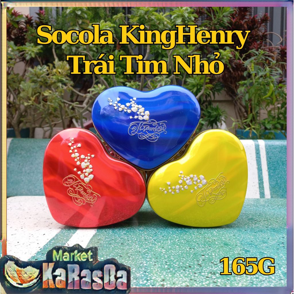Socola King Henry Tiramisu Hộp Thiếc 90G Trái Tim Nhỏ 2025
