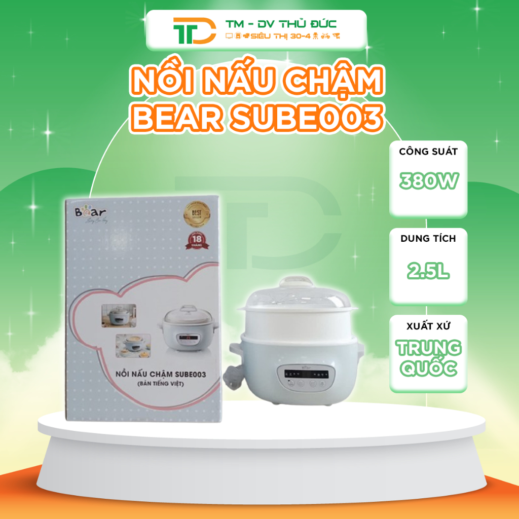 NỒI NẤU CHẬM BEAR SUBE003 2,5L