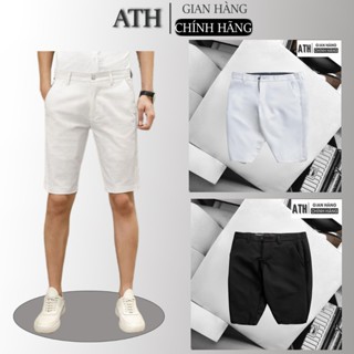 Quần short nam trắng , quần lửng tây nam co giãn 2 chiều . Quần sọt âu nam trẻ trung phone ôm gọn đẹp không đổ lông_ ATH