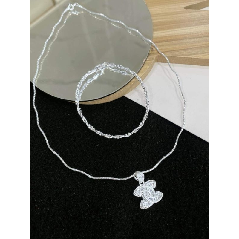 Kiềng mềm bạc ý mặt chữ X
