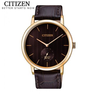 Đồng hồ nam citizen pin-quartz dây da be9173-07x - mặt nâu
