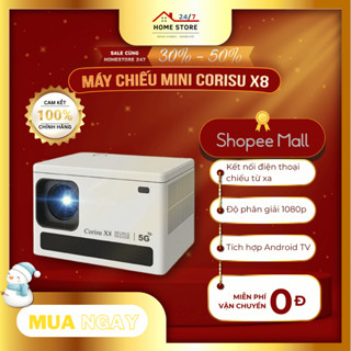 Máy Chiếu Mini Corisu X8 Full HD 1080p - Kết Nối Wifi - Âm Thanh 3D Sống Động