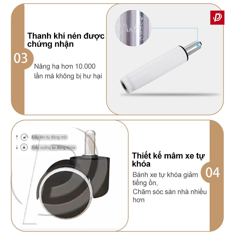 Ghế Xoay Văn Phòng Lưới Cao Cấp Chống Mỏi Lưng Xoay 360 Độ Lưng Cong Học Tập Làm Việc | BigBuy360 - bigbuy360.vn