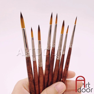 [ARTDOOR] Cọ vẽ Đầu Tròn HAND (ZBS) thân Nâu