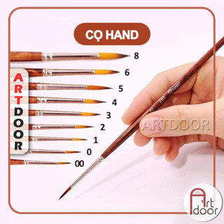 [ARTDOOR] Cọ vẽ Đầu Tròn HAND (ZBS) thân Nâu
