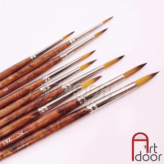[ARTDOOR] Cọ vẽ Đầu Tròn HAND (ZBS) thân Nâu